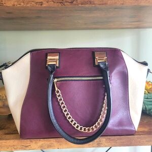 ☀️Call It Spring Elegant Burgundy and Cream Women's Handbag